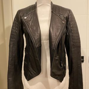 BEBE genuine 100% leather Moto Black jacket Small